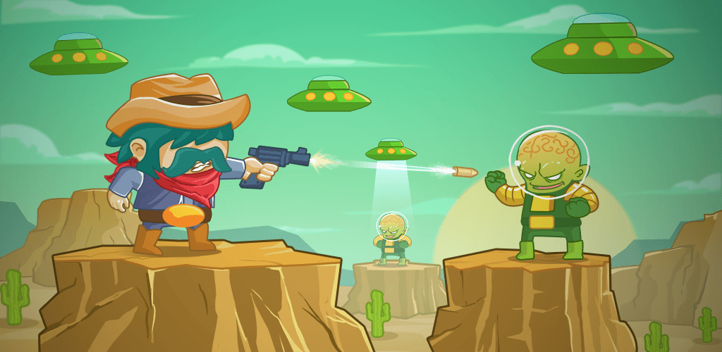 Cowboy vs. Martians background image